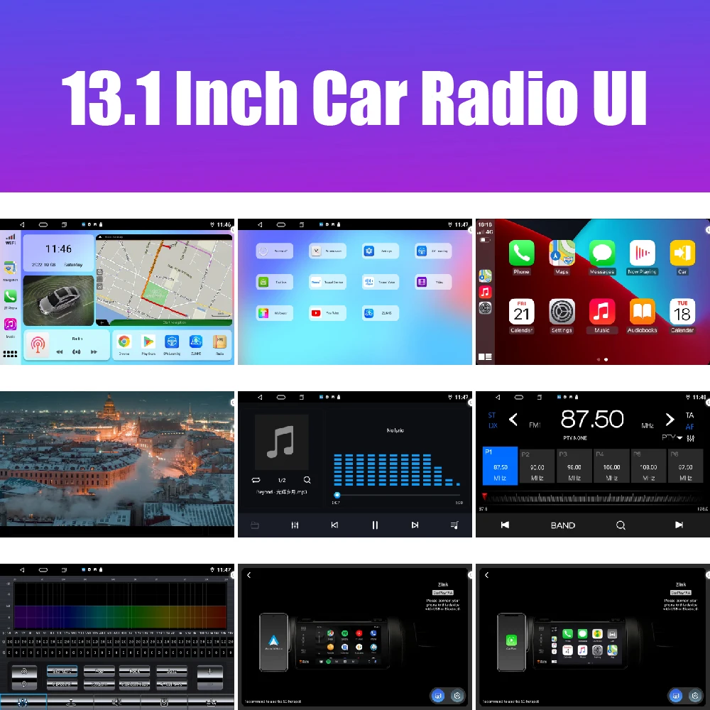 13.1 inç Araba Radyo Toyota RAV4 2012 2013 - 2018 araç DVD oynatıcı GPS Navigasyon Stereo Carplay 2 Din Merkezi Multimedya Android Otomatik Görüntü 4
