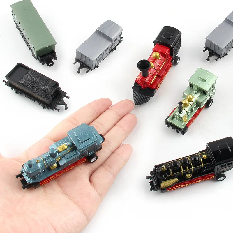 Alaşım Araba Diecasts Metal Klasik Oyuncaklar Araçlar Retro Buharlı Tren 1: 60 Monte Geri Çekin Atalet Araba Modeli Erkek eğitici oyuncak Görüntü 3