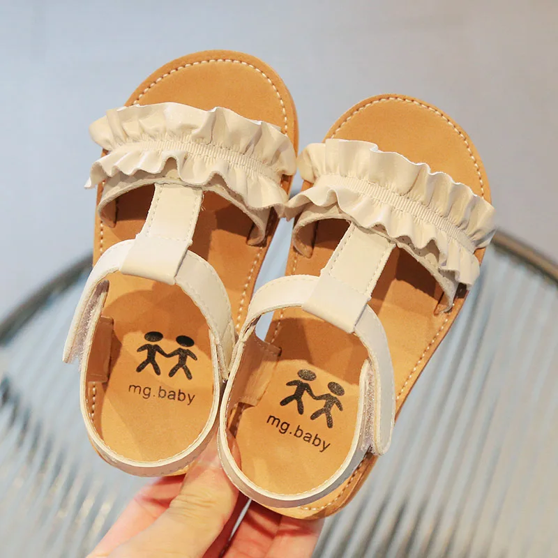 Prenses Ayakkabı Kız 2023 Kızlar Sandalet Yaz moda ayakkabılar Çocuklar için Bebek Kız Ayakkabı Erkek Plaj düz Sandalet Kızlar Ayakkabı Görüntü 0
