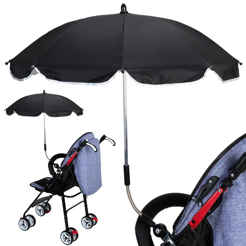 UV Koruma Yağmur Geçirmez Bebek Bebek Arabası Kapak Şemsiye Serbestçe Bükülebilir Pas Değil Evrensel Arabası Aksesuarları Görüntü 0