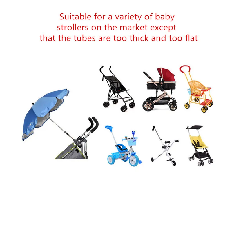 UV Koruma Yağmur Geçirmez Bebek Bebek Arabası Kapak Şemsiye Serbestçe Bükülebilir Pas Değil Evrensel Arabası Aksesuarları Görüntü 2