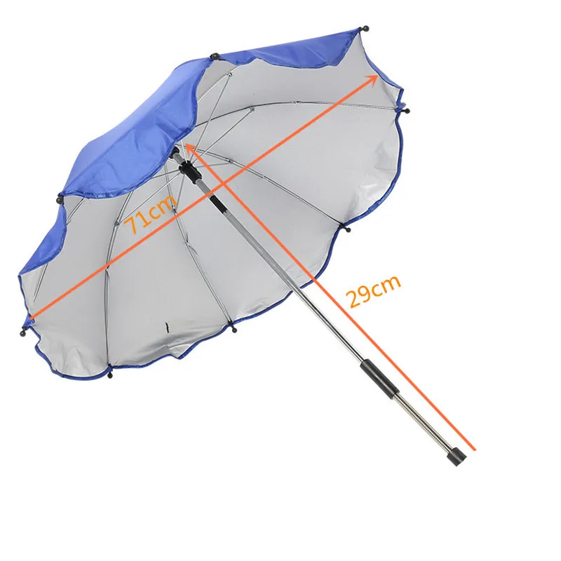 UV Koruma Yağmur Geçirmez Bebek Bebek Arabası Kapak Şemsiye Serbestçe Bükülebilir Pas Değil Evrensel Arabası Aksesuarları Görüntü 3