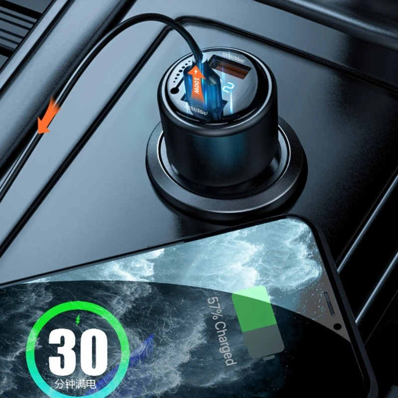 Araba 60 W/200 W Hızlı Şarj Hava Temizleyici Hava Ionizer Çift USB Bağlantı Noktaları Koku Ortadan Kaldırmak Pet Koku Duman Polen Kalıp Koku Giderici Görüntü 5