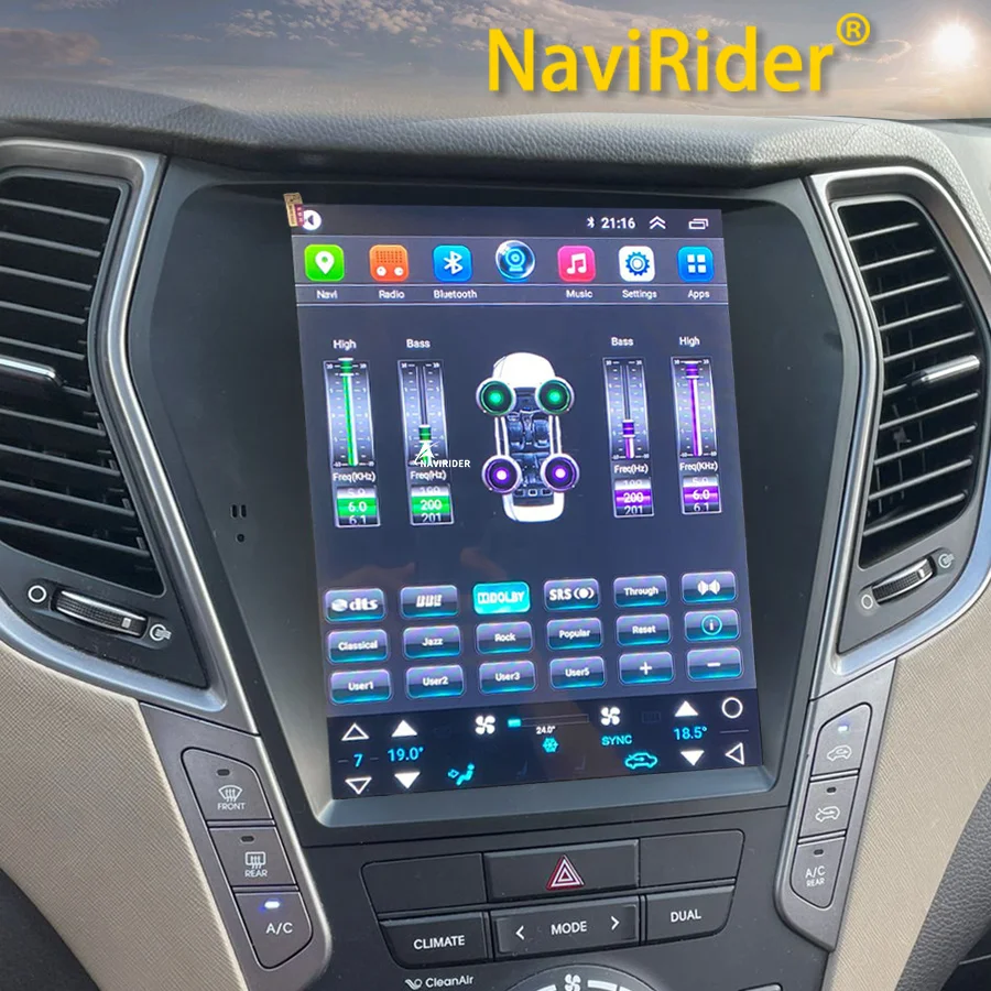 256GB 2din Android13 Ekran DSP Araba Radyo Hyundai Santa Fe İçin IX45 2012-2017 Multimedya Oynatıcı Navigasyon GPS Carplay Kafa Ünitesi Görüntü 0