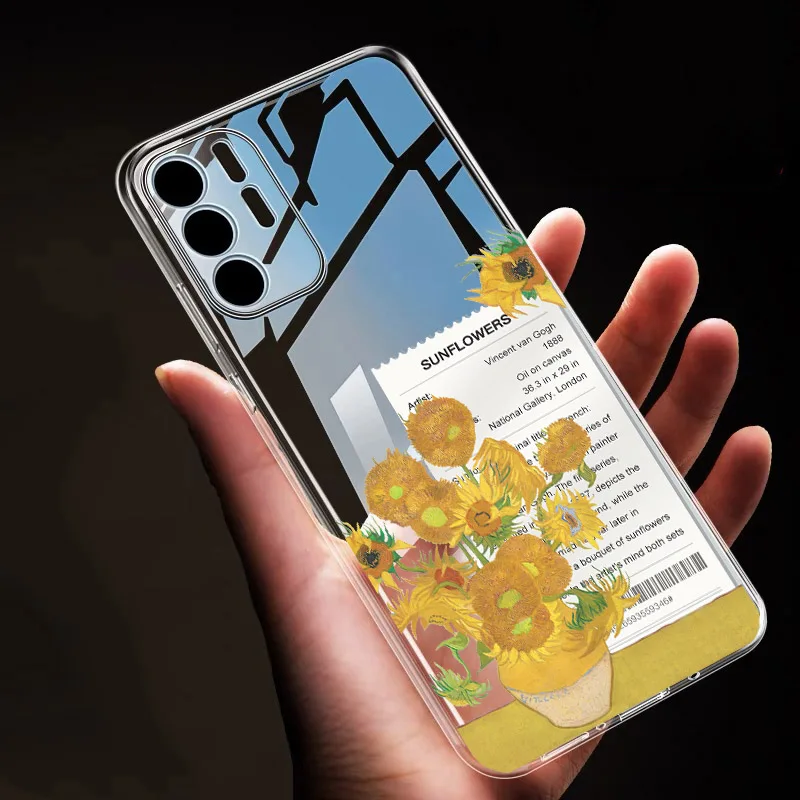 Retro Van Gogh Yağlıboya telefon kılıfı Xiaomi Redmi için Not 10 9 8 7 Pro POCO X3 Xiaomi 11 Lite Durumda Vintage Şeffaf Kapak Görüntü 5