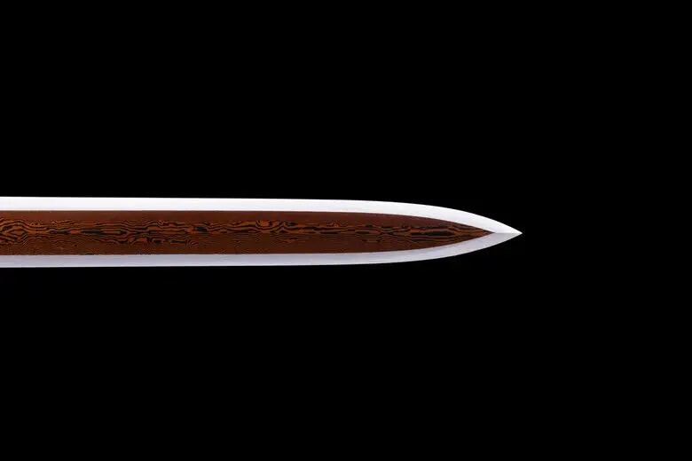 Güzel Yüksek Kaliteli Pirinç Bakır Uydurma Çin KungFu Kılıç Kırmızı Katlanmış Bıçak Kılıç Savaş Bıçağı Görüntü 5