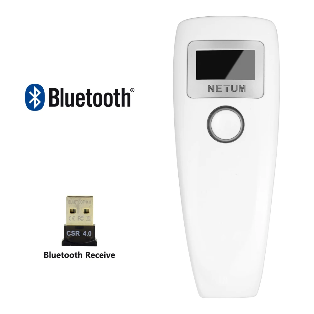 Z2S kablosuz Bluetooth 2D Barkod Tarayıcı VE Taşınabilir Z3S Bluetooth CCD Barkod Okuyucu Android ve ıos iphone için NETUM Görüntü 1