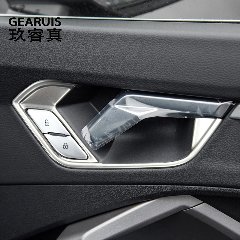 Otomatik Far Ayar Düğmeleri Anahtarı Sequins Dekorasyon Kapak Trim İçin Audi Q3 F3 2019-2023 Araba tasarım İç Aksesuarları Görüntü 5