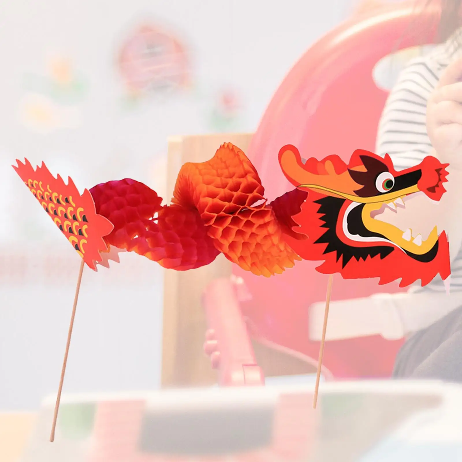 3D Çin Yeni Yılı Kağıt Ejderha Asılı Sanat El Sanatları El Yapımı DIY Set Geleneksel Festivali Yeni Yıl Partisi Süsler Toddlers için Görüntü 1