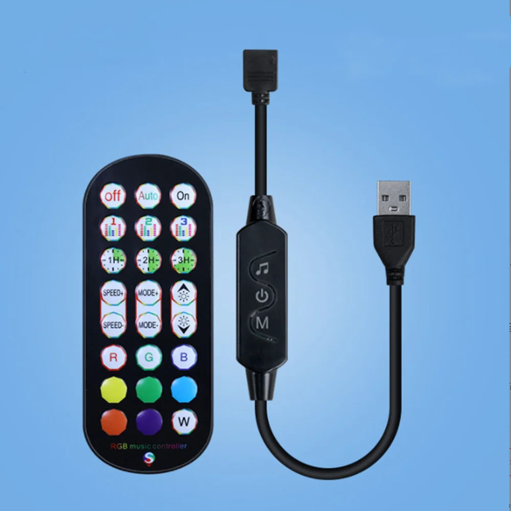 USB 5V ışık şeridi Denetleyicisi ile Uyumlu RGB5050 RGB 2835 Müzik Senkronizasyonu Bluetooth Kontrol Led Şerit Denetleyicisi Görüntü 2