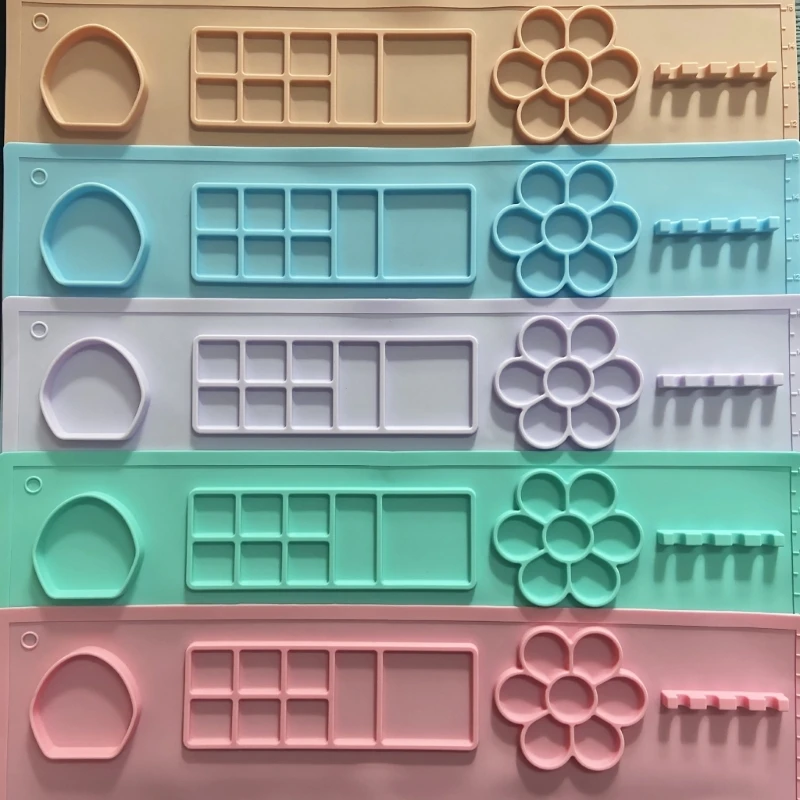 Silikon Boya paleti Mat Su Renk Temizleme Fincan Seti Masa Koruyucu Sanatçı Yapışmaz Silikon Levha DIY Görüntü 3