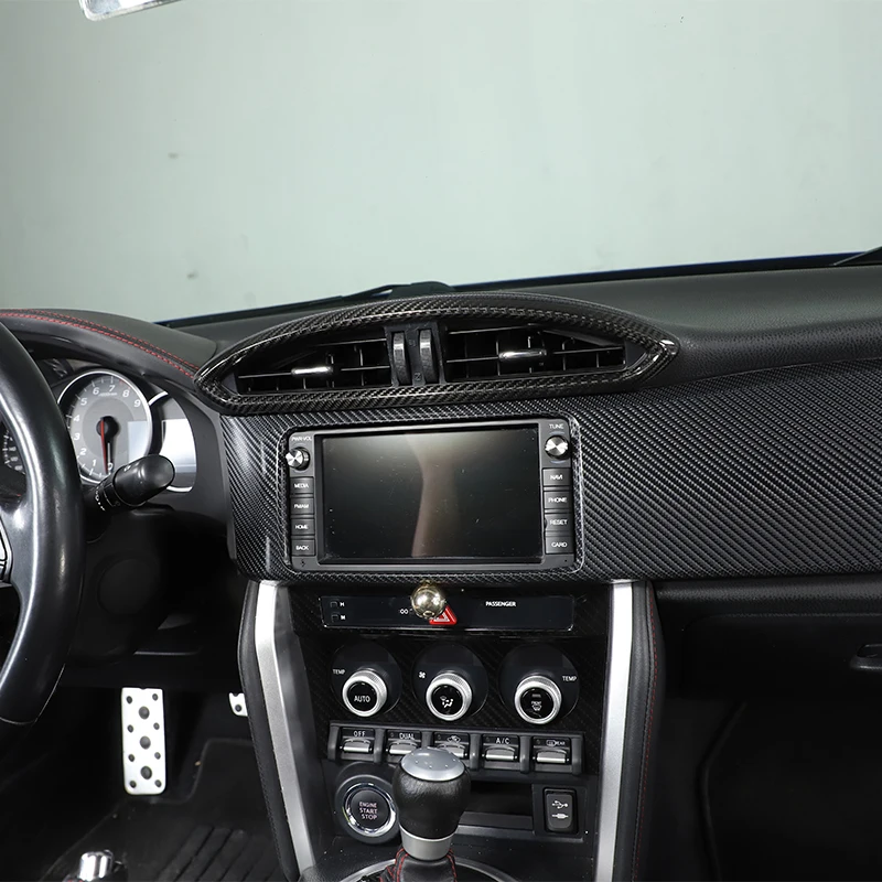 Toyota 86 için / Subaru BRZ 2012-20 100 % Gerçek Karbon Fiber Merkezi Konsol Klima Çıkış Çerçeve Trim Şerit Araba Aksesuarları Görüntü 3